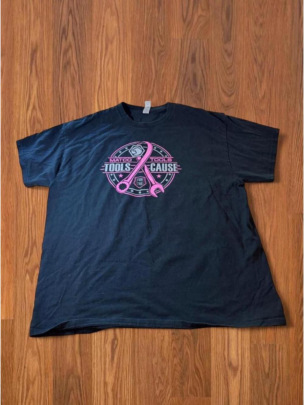 Matco Tools T Shirt Mens XL Black Pink Graphic Crossed Wrenches Mechanic